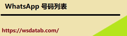 WhatsApp 号码列表